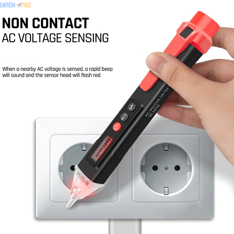 Goldenrod Non-Contact Voltage Tester with Dual Range AC 12V-1000V/48V-1000V, Live/Null Wire Tester