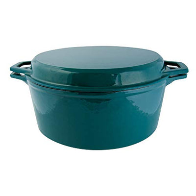 Taste of Home 7-quart Enameled Cast Iron Dutch Oven with Grill 7 quarts, Sage