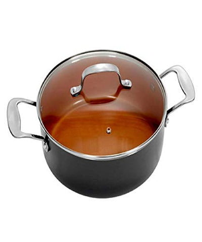 Gotham Steel Stock Pot with Ultra Nonstick Ceramic and 7 Quart, Copper Black