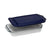 PYREX 3QT Glass Baking Dish with Blue Cover 9" x 13" (Pyrex) Blue, Clear