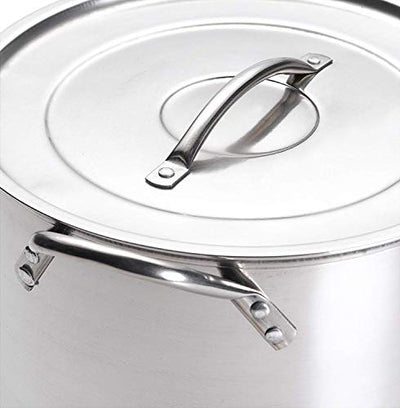 IMUSA USA Stainless Steel Stock Pot 20-Quart, Silver 20 quarts,