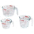 Pyrex Glass Measuring Cup Set (3-Piece, Microwave and Oven 3-Piece, Clear