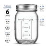 Regular-Mouth Glass Mason Jars, 16-Ounce (6-Pack) Canning Jars with...