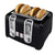 BLACK+DECKER T4569B 4-Slice Toaster, Bagel Black 4-Slice,