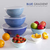 Cook with Color Plastic Mixing Bowls Lids - 12 12 Pc Bowls, Blue Ombre