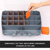 Makitoyo Hardware Storage Box Tools Organizer 21 Compartments, Clear