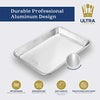 Professional Quarter Sheet Pans - 9.8" x 13.2" - Set of 2, Aluminum