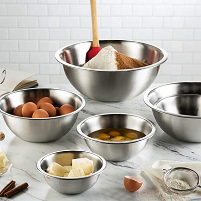 Stainless Steel Mixing Bowls (Set of 6) 6 Sizes,