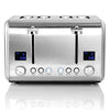 Megachef 4 Slice Toaster in Stainless Steel Silver 4 Slice,