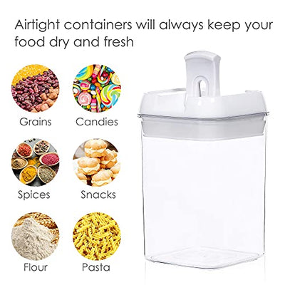 Airtight Food Storage Containers, Vtopmart 7 Pieces BPA Free 7 Piece, White