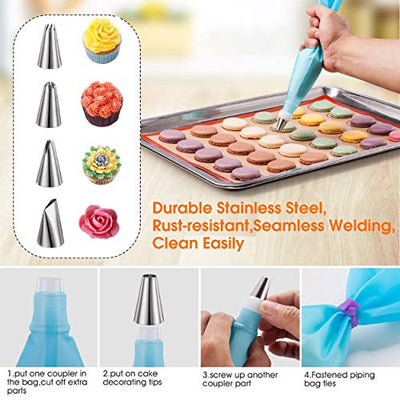 Silicone Baking Mat Macaron Kit(16pcs set) half sheet, 2 size