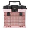 Stalwart (Pink) Storage and Toolbox – Durable Tool Box Organizer with 4 Pink