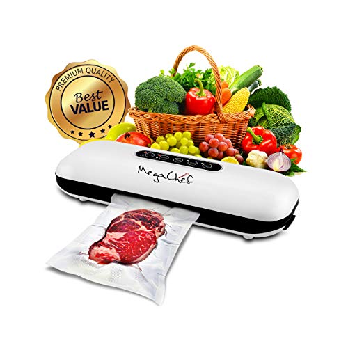 Megachef 930111840M MCVS100 Vacuum Sealer and Food Saver 10 bags 16 in, White