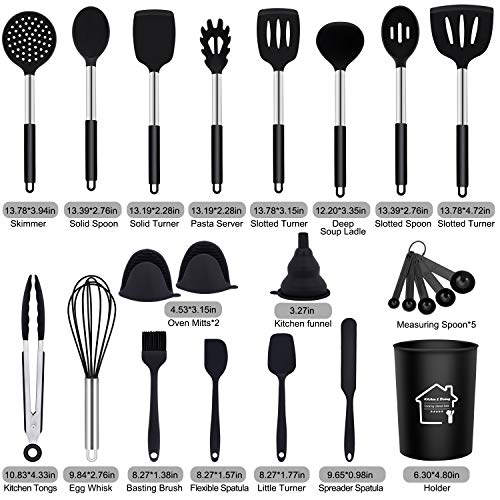 GIOCOCO Kitchen Utensils Set 23Pcs,Healthy Food Grade Silicone Kitchen...