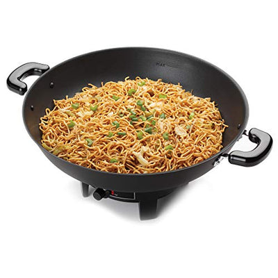 Aroma Housewares AEW-305 Electric Wok Easy Clean Nonstick, 7Qt., Black