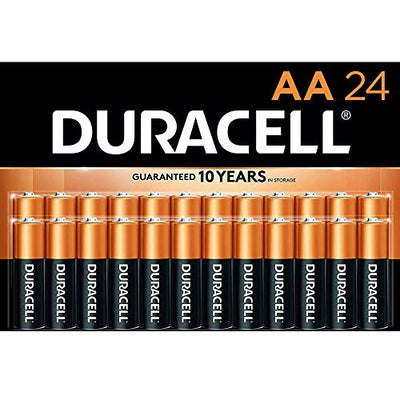 Duracell - CopperTop AA Alkaline Batteries - long 24 Count (Pack of 1), 24