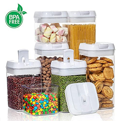 Airtight Food Storage Containers, Vtopmart 7 Pieces BPA Free 7 Piece, White