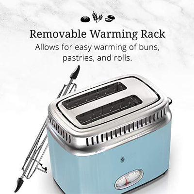 Russell Hobbs TR9150BLR Retro Style 2-Slice Toaster, Heavenly 2-Slice, Blue