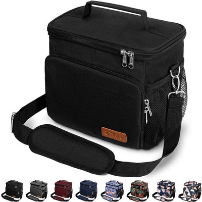 Insulated Lunch Bag for Women/Men - Reusable Box Office Work Black