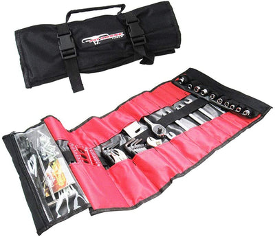 Pit Posse PP2740L 33 Pocket Tool Roll Organizer - Wrench ‎Large, ‎Black