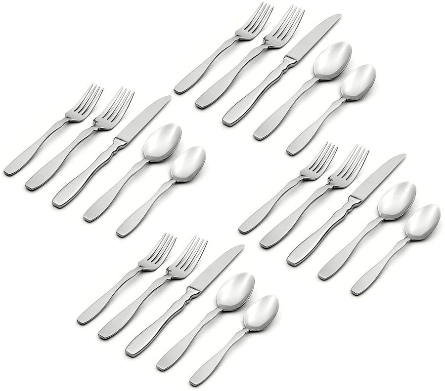 Oneida Figura 20 Piece Everyday Flatware Set, Service for 4, Silverware Set