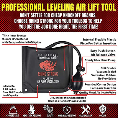 The Original Rhino Strong Commercial Grade Air Wedge Bag Pump Professional...