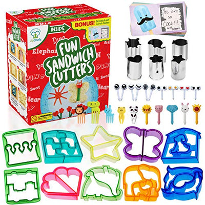 Fun Sandwich and Bread Cutter Pink, Purple, Orange, Yellow, Green, Blue