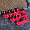 6PCS Socket Organizer Tray Set, Red SAE & Black Metric Storage Trays,...