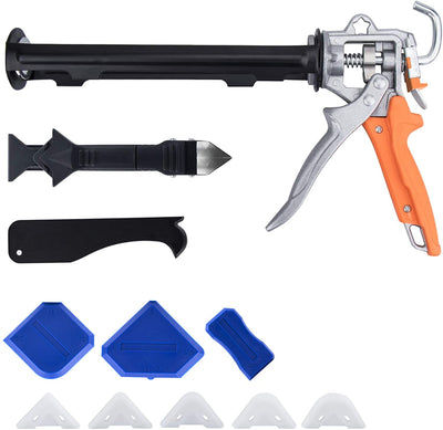 HandsEase Caulking Gun,Professional Hand Caulk Gun with Multifunction Grout...