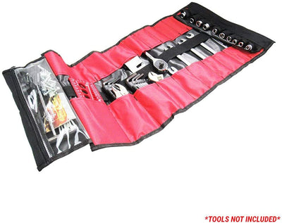 Pit Posse PP2740L 33 Pocket Tool Roll Organizer - Wrench ‎Large, ‎Black