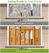 Bamboo Expandable Drawer Organizer for Utensils Holder, ‎Large, Natural