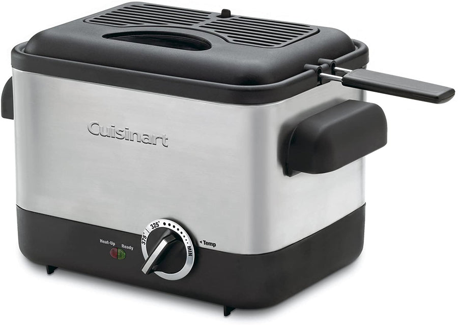 Cuisinart CDF-100 Compact 1.1-Liter Deep Fryer, Brushed 1.1 Liter, Silver