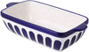 Loaf Pan Ceramic Bread Baking Toast Dish Bakeware Dark Blue