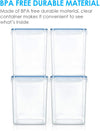 Large Food Storage Containers 5.2L / 176oz, Vtopmart 4 5.2L--4.7quart, Blue