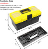 Anyyion 14.2-Inch Plastic Tool box with Removable Tray, Truly Strong Yellow