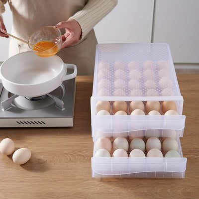 Hershuing 60 Grid Large Capacity Egg Holder for 2-Layer 60 Drawer