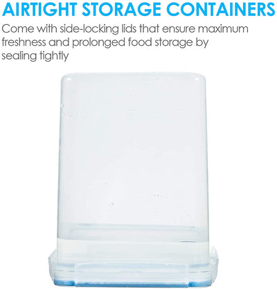 Large Food Storage Containers 5.2L / 176oz, Vtopmart 4 5.2L--4.7quart, Blue