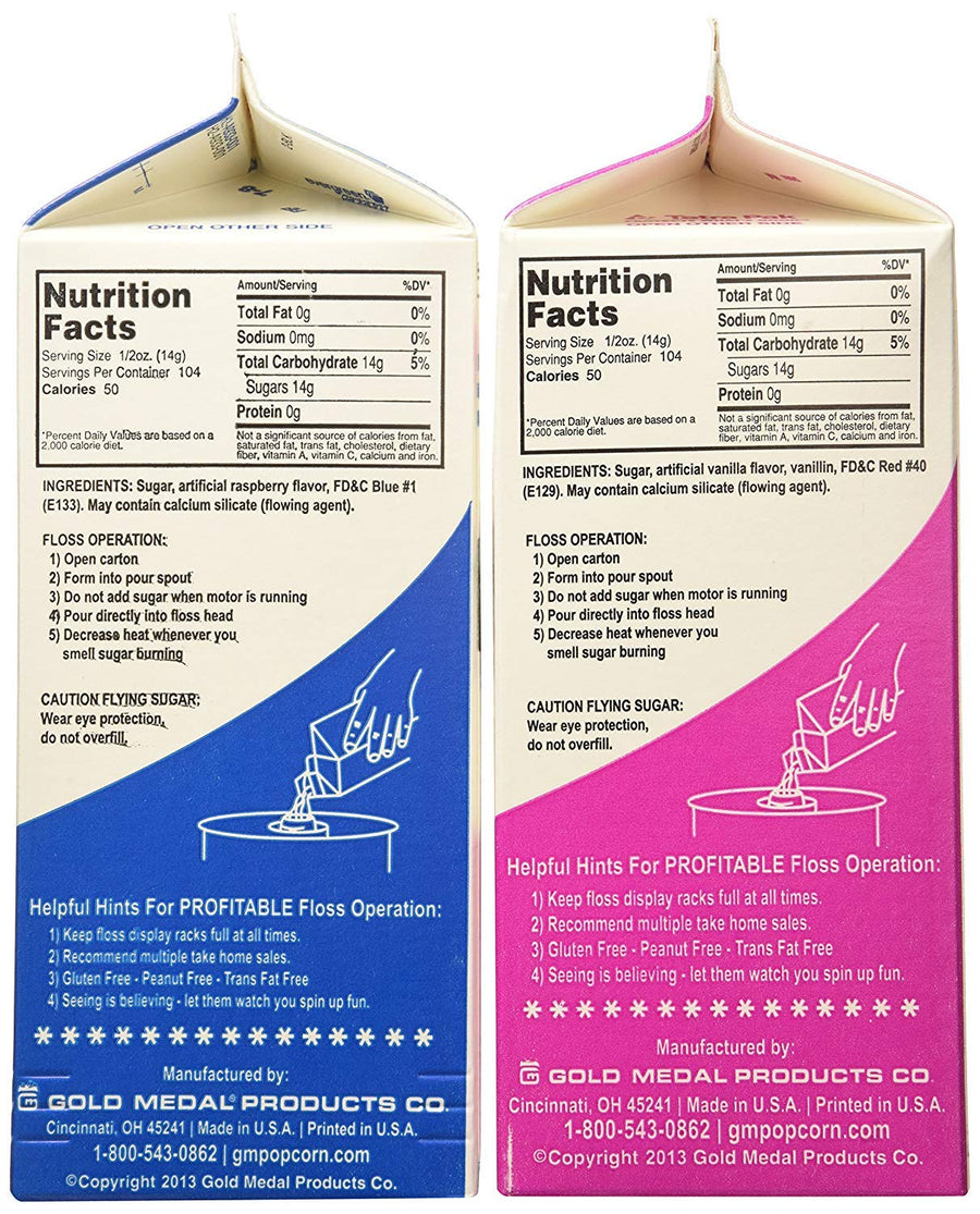 2 Pack-3.25lb Cartons- Blue Raspberry and Pink Vanilla, Vanilla