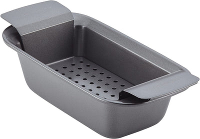 Rachael Ray Bakeware Meatloaf/Nonstick Baking Loaf Pan 9 Inch x 5 Inch, Gray