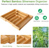 Bamboo Expandable Drawer Organizer for Utensils Holder, ‎Large, Natural