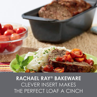 Rachael Ray Bakeware Meatloaf/Nonstick Baking Loaf Pan 9 Inch x 5 Inch, Gray