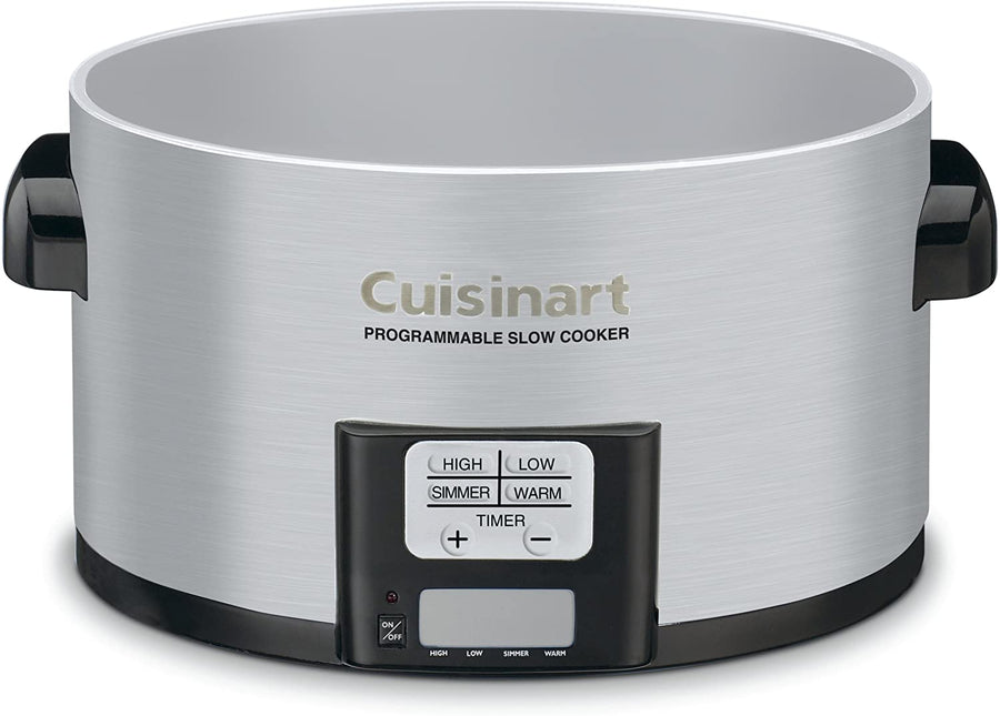 Cuisinart PSC-350 3-1/2-Quart Programmable Slow Cooker, Silver, 9-1/2 Silver