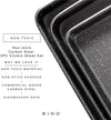 BINO Bakeware Nonstick Cookie Sheet Baking Tray Set, Speckled Gunmetal