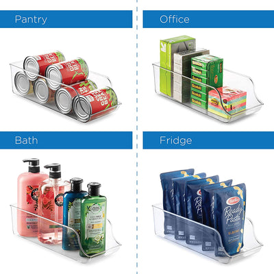 Set of 4 Refrigerator Organizer Bins Pop Soda Can Dispenser Beverage...